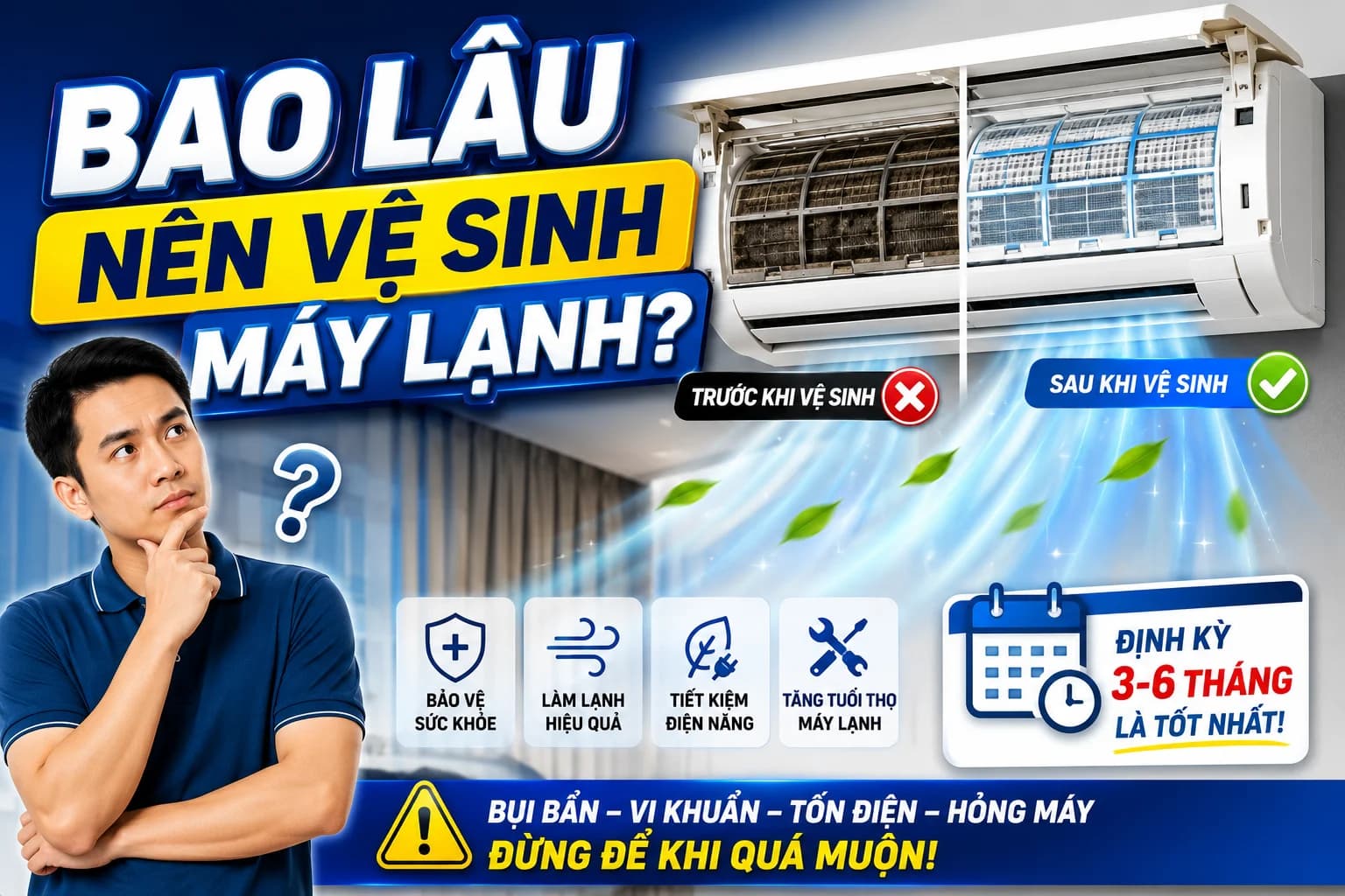 Bao lâu nên vệ sinh máy lạnh