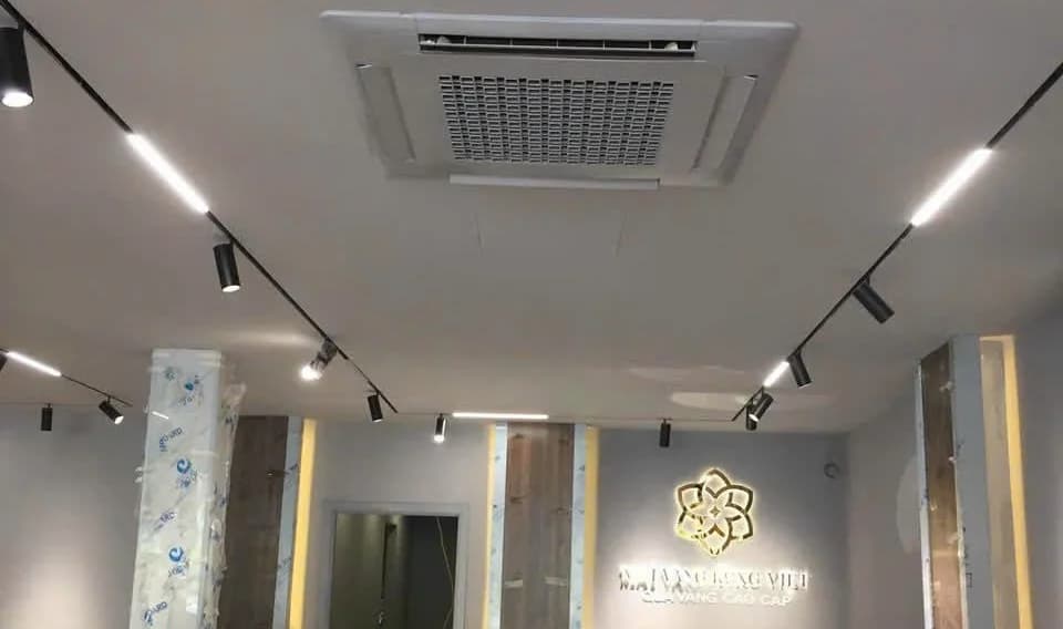 Điện máy ELC hoàn thành hệ thống máy lạnh âm trần Cassette Samsung Inverter cho Showroom Mai Vàng Đất Việt tại Bình Thạnh, TP.HCM