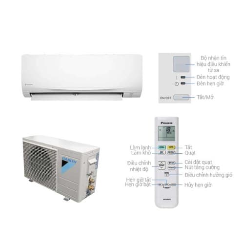 Máy lạnh treo tường Daikin 1.5HP - một chiều Inverter 2