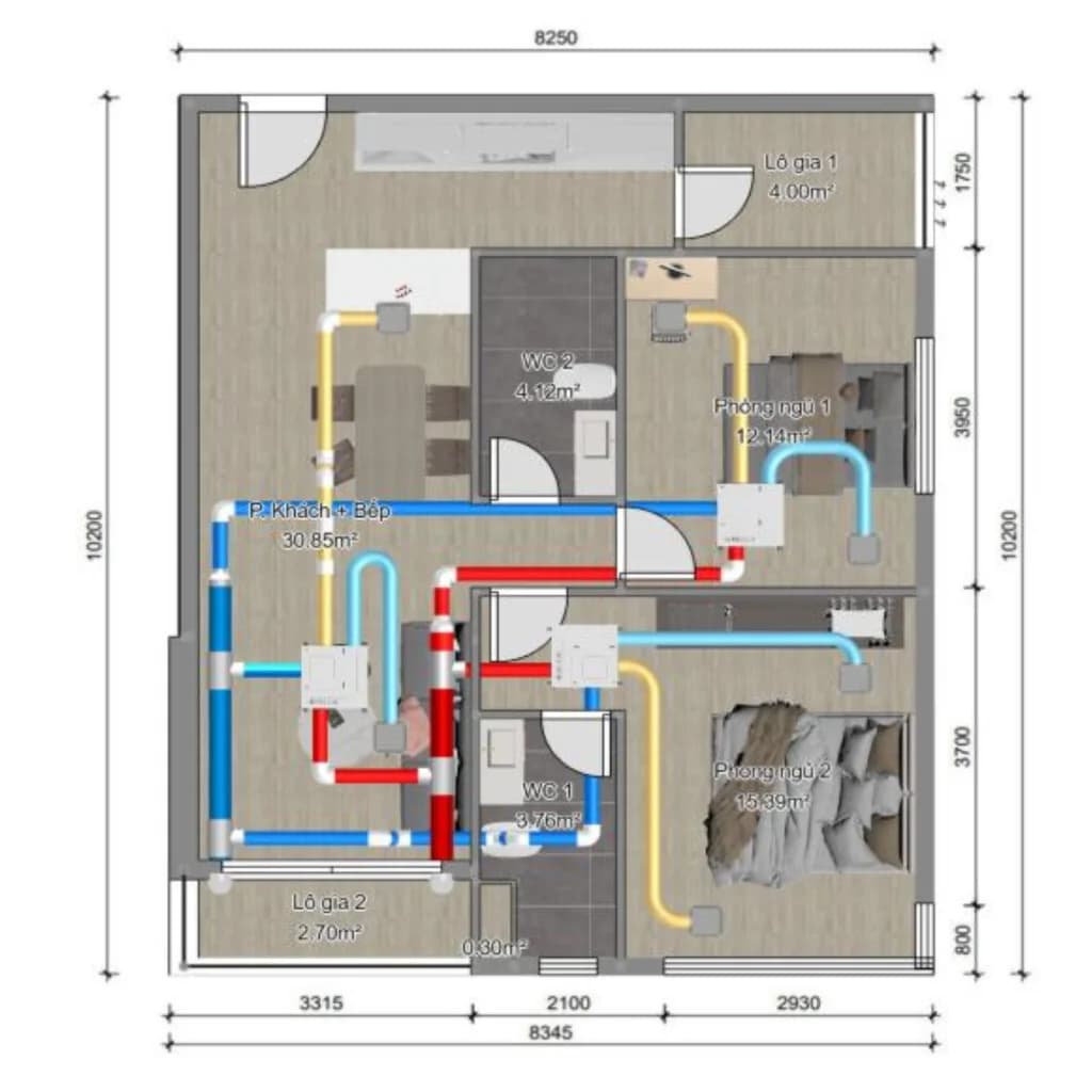 Máy lọc và cấp khí tươi thu hồi nhiệt N5.250A (Ebmpapst) (N5.250A) - Menred - Điện máy ELC