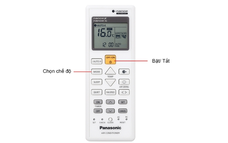 Cách reset remote máy lạnh Panasonic